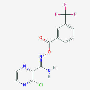 O2-[3-(trifluoromethyl)benzoyl]-3-chloropyrazine-2-carbohydroximamide