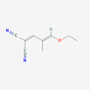 B3042721 2-((E)-3-Ethoxy-2-methyl-allylidene)-malononitrile CAS No. 65995-93-9