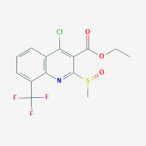 molecular formula C14H11ClF3NO3S B3042731 Ethyl 4-chloro-2-(methylsulphinyl)-8-(trifluoromethyl)quinoline-3-carboxylate CAS No. 662138-37-6