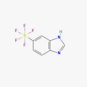 molecular formula C7H5F5N2S B3042736 5-(Pentafluorosulfanyl)-1H-benzoimidazole CAS No. 663179-60-0