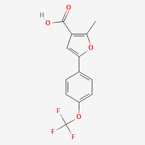 molecular formula C13H9F3O4 B3042761 2-Methyl-5-(4-trifluoromethoxy-phenyl)-furan-3-carboxylic acid CAS No. 672930-56-2