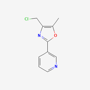 molecular formula C10H9ClN2O B3042764 4-Chloromethyl-5-methyl-2-(pyridin-3-yl)oxazole CAS No. 675148-48-8
