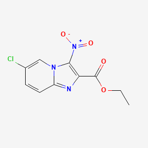 molecular formula C10H8ClN3O4 B3042768 Ethyl 6-chloro-3-nitroimidazo[1,2-a]pyridine-2-carboxylate CAS No. 67625-30-3