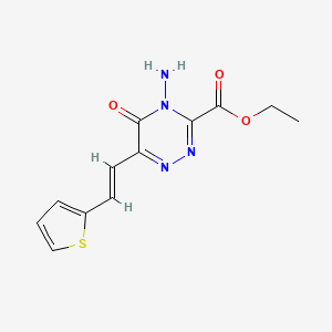 Ethyl 4-amino-5-oxo-6-[2-(2-thienyl)vinyl]-4,5-dihydro-1,2,4-triazine-3-carboxylate