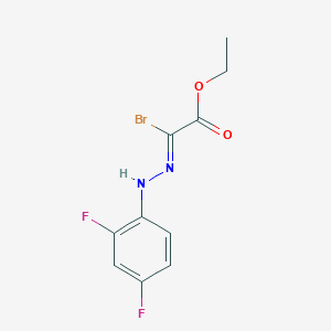 molecular formula C10H9BrF2N2O2 B3042783 Ethyl 2-bromo-2-[2-(2,4-difluorophenyl)hydrazono]acetate CAS No. 680211-44-3