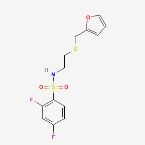 molecular formula C13H13F2NO3S2 B3042790 2,4-Difluoro-N-{2-[(fur-2-ylmethyl)thio]ethyl}benzenesulphonamide CAS No. 680211-96-5