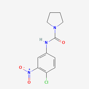 molecular formula C11H12ClN3O3 B3042793 N-(4-chloro-3-nitrophenyl)pyrrolidine-1-carboxamide CAS No. 680212-55-9