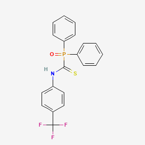 molecular formula C20H15F3NOPS B3042796 N-[4-(trifluoromethyl)phenyl]oxo(diphenyl)phosphoranecarbothioamide CAS No. 680213-01-8