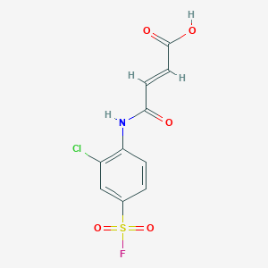molecular formula C10H7ClFNO5S B3042803 4-(2-Chloro-4-fluorosulfonylanilino)-4-oxobut-2-enoic acid CAS No. 680213-38-1