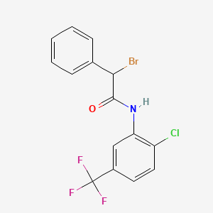 N1-[2-chloro-5-(trifluoromethyl)phenyl]-2-bromo-2-phenylacetamide