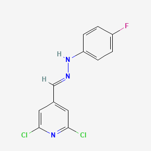molecular formula C12H8Cl2FN3 B3042808 2,6-dichloroisonicotinaldehyde N-(4-fluorophenyl)hydrazone CAS No. 680213-63-2