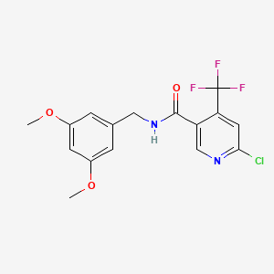 6-Chloro-N-(3,5-dimethoxybenzyl)-4-(trifluoromethyl)nicotinamide