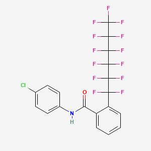 molecular formula C19H9ClF13NO B3042811 N-(4-chlorophenyl)-2-(1,1,2,2,3,3,4,4,5,5,6,6,6-tridecafluorohexyl)benzamide CAS No. 680213-69-8
