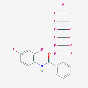 molecular formula C19H8F15NO B3042816 N-(2,4-difluorophenyl)-2-(1,1,2,2,3,3,4,4,5,5,6,6,6-tridecafluorohexyl)benzamide CAS No. 680213-74-5