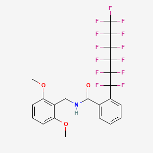 molecular formula C22H16F13NO3 B3042819 N-(2,6-dimethoxybenzyl)-2-(1,1,2,2,3,3,4,4,5,5,6,6,6-tridecafluorohexyl)benzamide CAS No. 680213-77-8