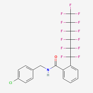 molecular formula C20H11ClF13NO B3042820 N-(4-chlorobenzyl)-2-(1,1,2,2,3,3,4,4,5,5,6,6,6-tridecafluorohexyl)benzamide CAS No. 680213-78-9