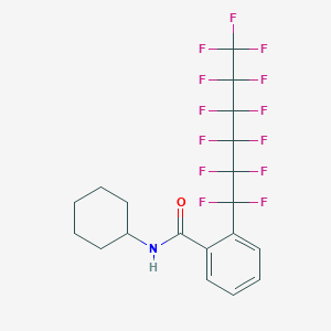 molecular formula C19H16F13NO B3042824 N-cyclohexyl-2-(1,1,2,2,3,3,4,4,5,5,6,6,6-tridecafluorohexyl)benzamide CAS No. 680213-82-5