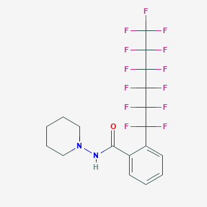 molecular formula C18H15F13N2O B3042825 N-piperidino-2-(1,1,2,2,3,3,4,4,5,5,6,6,6-tridecafluorohexyl)benzamide CAS No. 680213-83-6