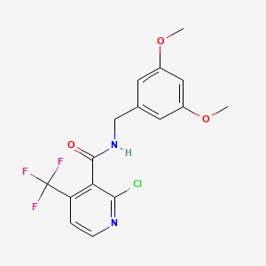 molecular formula C16H14ClF3N2O3 B3042826 2-chloro-N-(3,5-dimethoxybenzyl)-4-(trifluoromethyl)nicotinamide CAS No. 680213-85-8