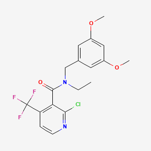 molecular formula C18H18ClF3N2O3 B3042827 2-chloro-N-(3,5-dimethoxybenzyl)-N-ethyl-4-(trifluoromethyl)nicotinamide CAS No. 680213-86-9