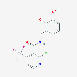 molecular formula C16H14ClF3N2O3 B3042828 2-chloro-N-(2,3-dimethoxybenzyl)-4-(trifluoromethyl)nicotinamide CAS No. 680213-87-0