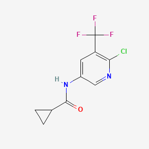 molecular formula C10H8ClF3N2O B3042836 N1-[6-chloro-5-(trifluoromethyl)-3-pyridyl]cyclopropane-1-carboxamide CAS No. 680214-01-1