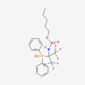 molecular formula C21H22F6NO3P B3042841 pentyl N-[1-(diphenylphosphoryl)-2,2,2-trifluoro-1-(trifluoromethyl)ethyl]carbamate CAS No. 680214-30-6
