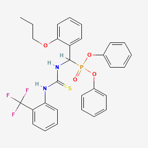 molecular formula C30H28F3N2O4PS B3042846 1-[Diphenoxyphosphoryl-(2-propoxyphenyl)methyl]-3-[2-(trifluoromethyl)phenyl]thiourea CAS No. 680214-48-6