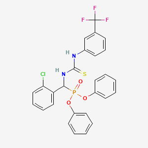 molecular formula C27H21ClF3N2O3PS B3042847 1-[(2-Chlorophenyl)-diphenoxyphosphorylmethyl]-3-[3-(trifluoromethyl)phenyl]thiourea CAS No. 680214-49-7