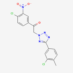 2-[5-(3-chloro-4-methylphenyl)-2H-1,2,3,4-tetraazol-2-yl]-1-(4-chloro-3-nitrophenyl)ethan-1-one