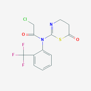 N1-(6-oxo-5,6-dihydro-4H-1,3-thiazin-2-yl)-N1-[2-(trifluoromethyl)phenyl]-2-chloroacetamide