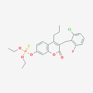molecular formula C23H25ClFO5PS B3042856 3-(2-chloro-6-fluorobenzyl)-7-[(diethoxyphosphorothioyl)oxy]-4-propyl-2H-chromen-2-one CAS No. 680214-77-1