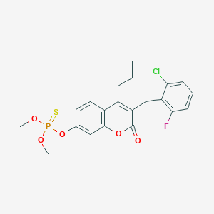 molecular formula C21H21ClFO5PS B3042857 3-(2-chloro-6-fluorobenzyl)-7-[(dimethoxyphosphorothioyl)oxy]-4-propyl-2H-chromen-2-one CAS No. 680214-79-3