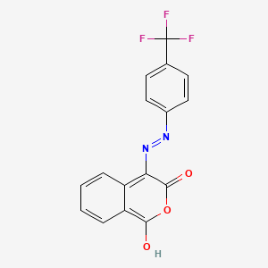 1H-isochromene-1,3,4-trione 4-{N-[4-(trifluoromethyl)phenyl]hydrazone}