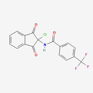 N-(2-chloro-1,3-dioxo-2,3-dihydro-1H-inden-2-yl)-4-(trifluoromethyl)benzamide