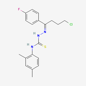 1-[(Z)-[4-chloro-1-(4-fluorophenyl)butylidene]amino]-3-(2,4-dimethylphenyl)thiourea