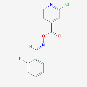 2-Chloro-4-[({[(2-fluorophenyl)methylene]amino}oxy)carbonyl]pyridine