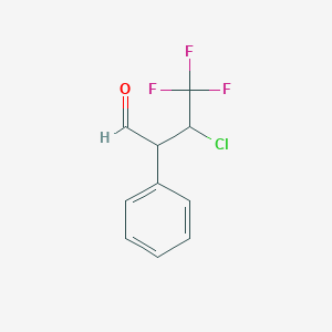 3-Chloro-4,4,4-trifluoro-2-phenylbutanal