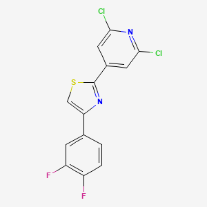 2,6-Dichloro-4-[4-(3,4-difluorophenyl)-1,3-thiazol-2-yl]pyridine