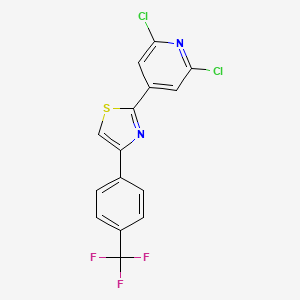 2,6-Dichloro-4-{4-[4-(trifluoromethyl)phenyl]-1,3-thiazol-2-yl}pyridine