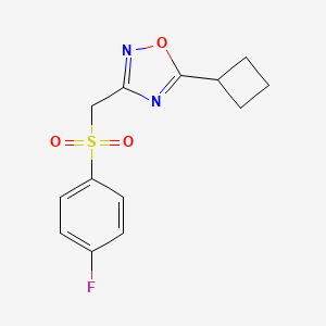 5-Cyclobutyl-3-{[(4-fluorophenyl)sulphonyl]methyl}-1,2,4-oxadiazole