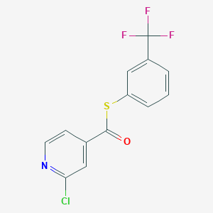 molecular formula C13H7ClF3NOS B3042906 S-[3-(trifluoromethyl)phenyl] 2-chloropyridine-4-carbothioate CAS No. 680216-96-0