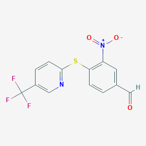 3-Nitro-4-{[5-(trifluoromethyl)-2-pyridyl]thio}benzaldehyde