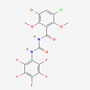 N-(3-bromo-5-chloro-2,6-dimethoxybenzoyl)-N'-(2,3,4,5,6-pentafluorophenyl)urea