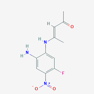 4-(2-Amino-5-fluoro-4-nitroanilino)pent-3-en-2-one