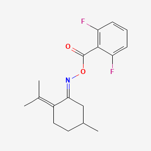 molecular formula C17H19F2NO2 B3042953 [(E)-(5-methyl-2-propan-2-ylidenecyclohexylidene)amino] 2,6-difluorobenzoate CAS No. 680579-50-4