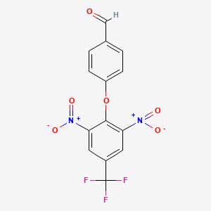 4-[2,6-Dinitro-4-(trifluoromethyl)phenoxy]benzaldehyde