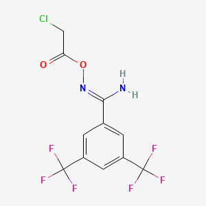 O1-(2-chloroacetyl)-3,5-di(trifluoromethyl)benzene-1-carbohydroximamide