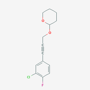 2-{[3-(3-chloro-4-fluorophenyl)prop-2-ynyl]oxy}tetrahydro-2H-pyran
