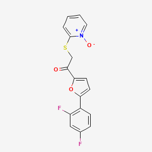 molecular formula C17H11F2NO3S B3042967 2-({2-[5-(2,4-Difluorophenyl)-2-furyl]-2-oxoethyl}thio)pyridinium-1-olate CAS No. 680580-16-9